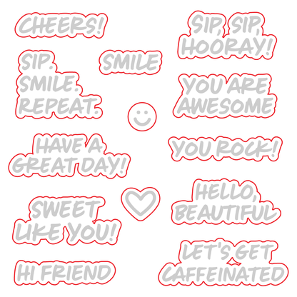 Sip. Smile. Repeat. - Honey Cuts - Coordinating Dies