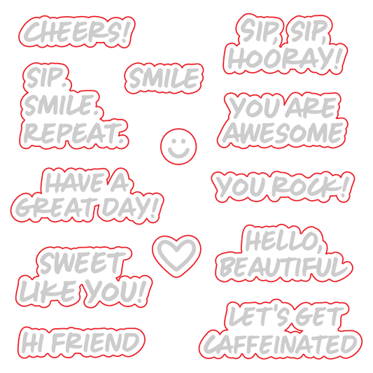 Sip. Smile. Repeat. - Honey Cuts - Coordinating Dies