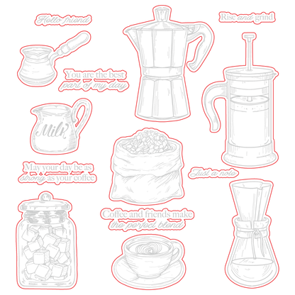 Rise And Grind - Honey Cuts - Coordinating Dies