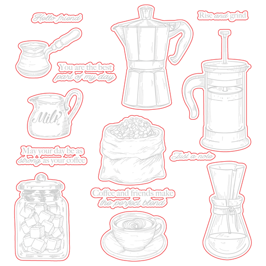 Rise And Grind - Honey Cuts - Coordinating Dies