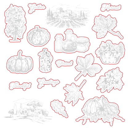 Gallery Wall: Fall - Honey Cuts - Coordinating Dies