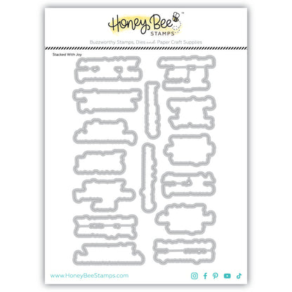 Set of Honey Bee Stamps die-cut shapes on a white background