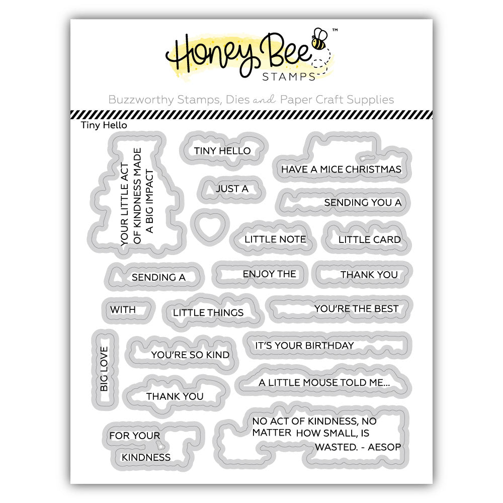Tiny Hello - Honey Cuts Coordinating Dies