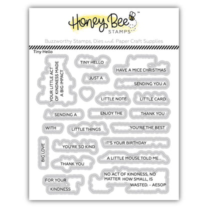 Tiny Hello - Honey Cuts Coordinating Dies