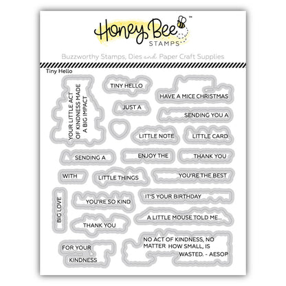 Tiny Hello - Honey Cuts Coordinating Dies