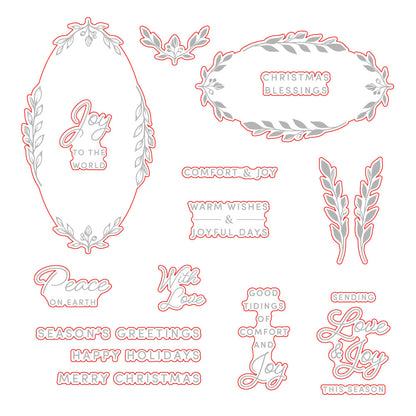 Laurel Wishes - Honey Cuts Coordinating Dies
