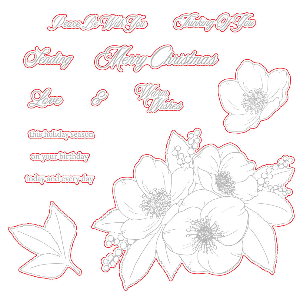 Peace Be With You - Honey Cuts Coordinating Dies