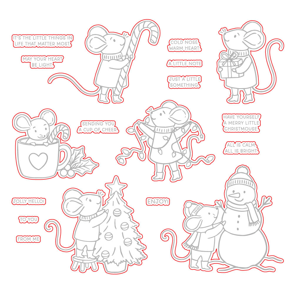Merry Christmouse - Honey Cuts Coordinating Dies