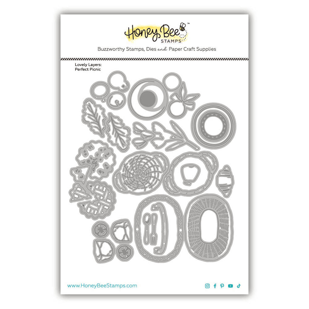 Honey Bee Stamps metal die set on a white background