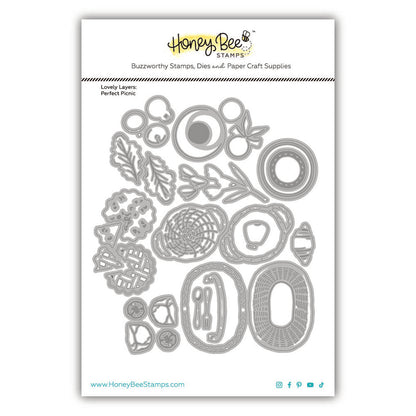 Honey Bee Stamps metal die set on a white background