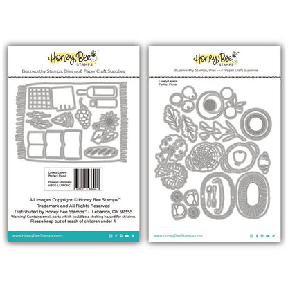 Honey Bee Stamps stamp set packaging with illustrations on a white background