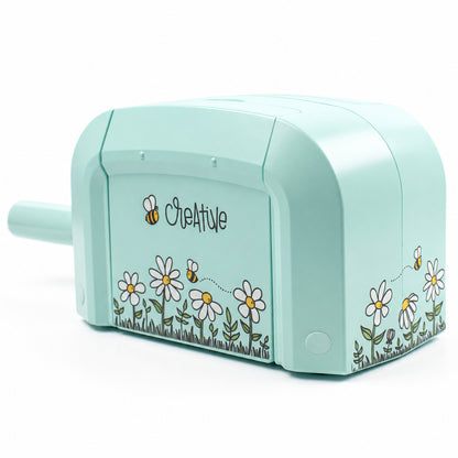 Aqua colored Honey Bee Stamps and spellbinders platinum scout die cutting machine