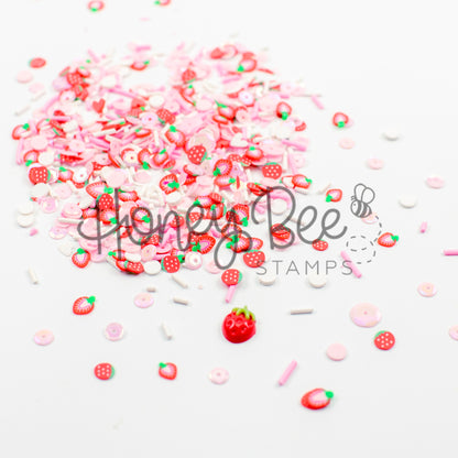 Berry Sweet - Sequin and Clay Mix Includes Special Resin Strawberry Charm