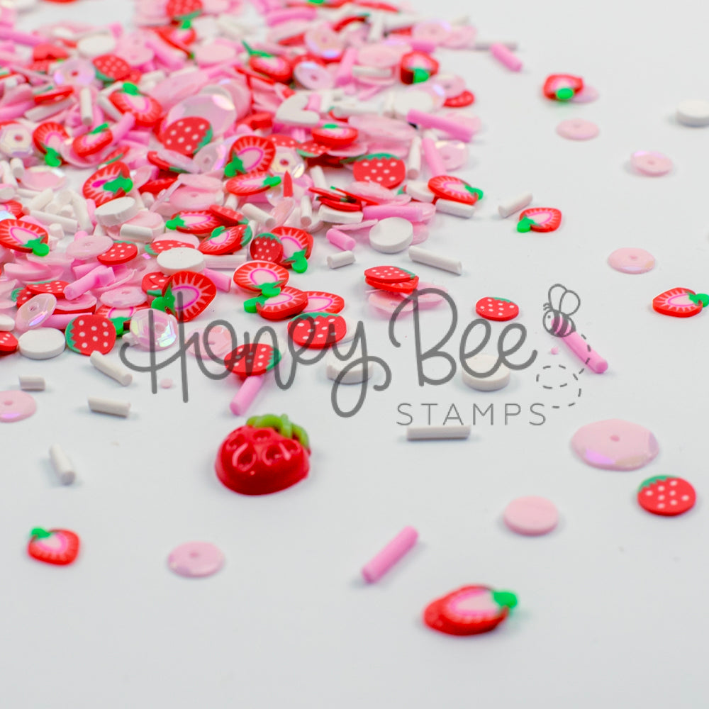 Berry Sweet - Sequin and Clay Mix Includes Special Resin Strawberry Charm