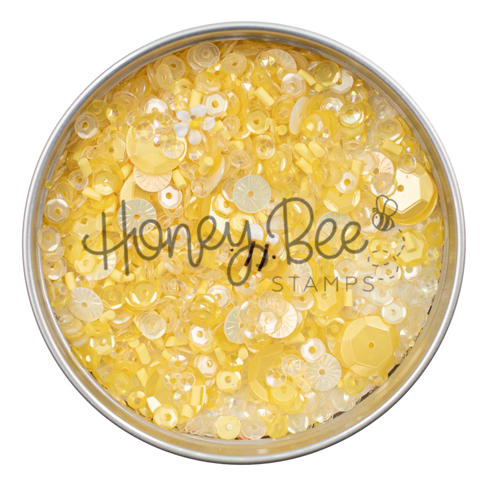 Honeycomb Glow - Sequin Mix with Special Daisy Charm and Bee Charm