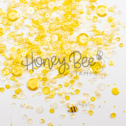 Honeycomb Glow - Sequin Mix with Special Daisy Charm and Bee Charm