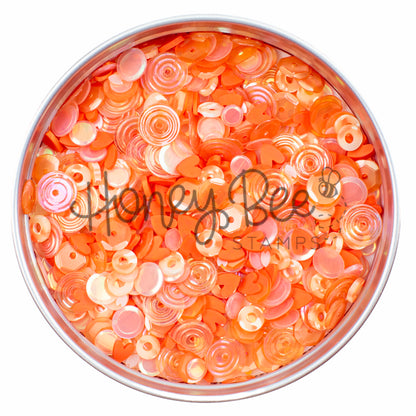 Orange Blossom - Sequin and Clay Hearts Mix