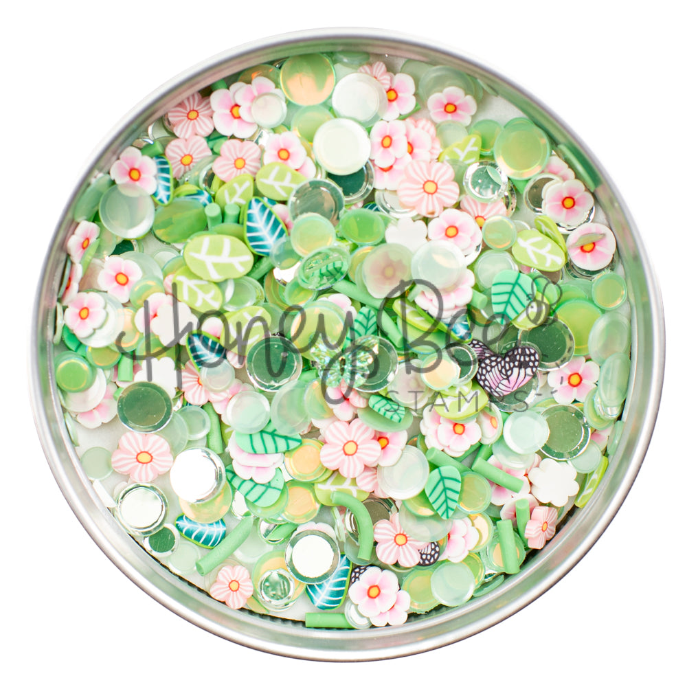 Garden Dreams - Sequin and Clay Mix, Includes Tiny Crystal Butterfly Charm