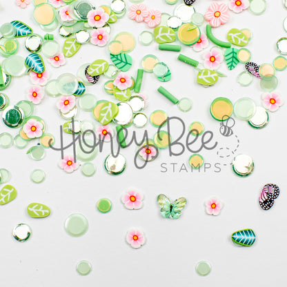 Garden Dreams - Sequin and Clay Mix, Includes Tiny Crystal Butterfly Charm