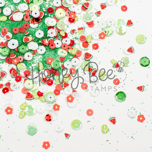 One In A Melon - Sequin and Clay Charms Mix
