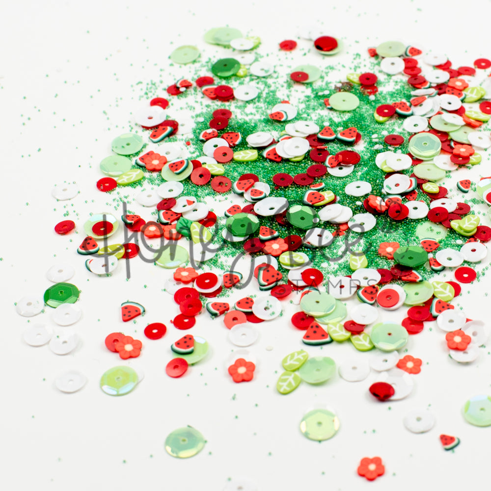 One In A Melon - Sequin and Clay Charms Mix