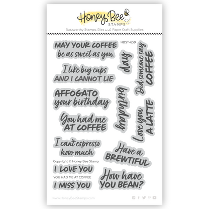 You Had Me At Coffee - 4x 6 Photopolymer Stamp Set