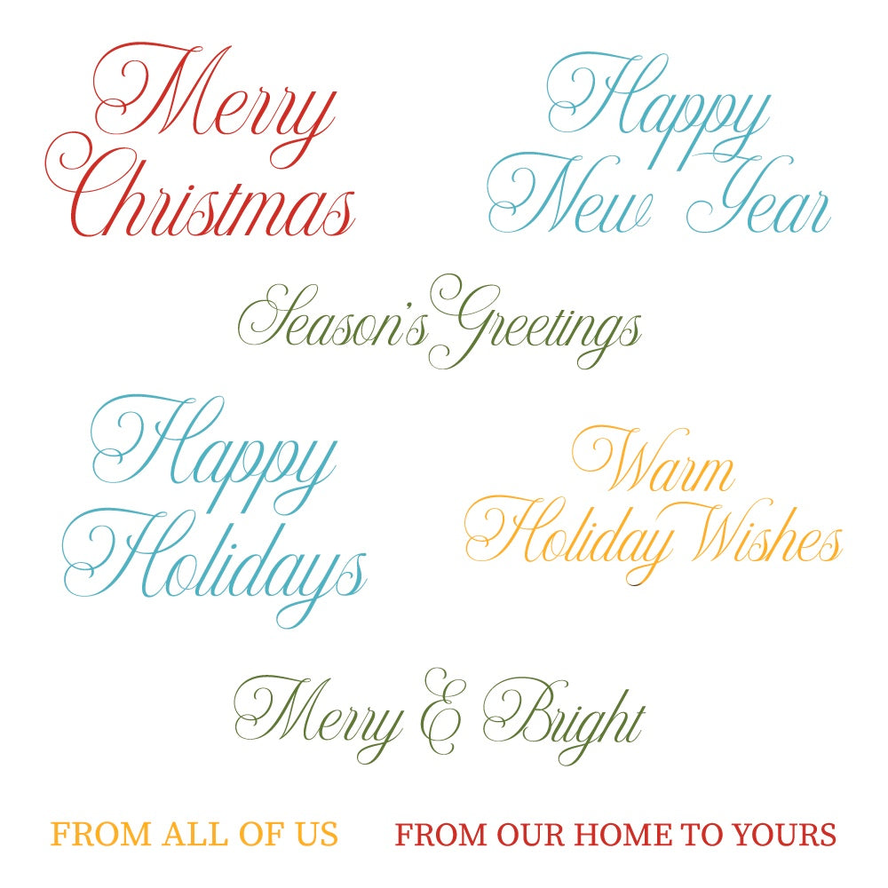 Warm Holiday Wishes - 4"x 4" Stamp Set