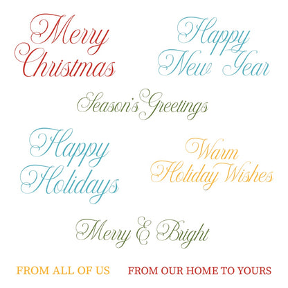 Warm Holiday Wishes - 4"x 4" Stamp Set