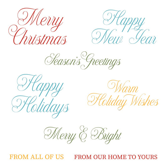 Warm Holiday Wishes - 4"x 4" Stamp Set