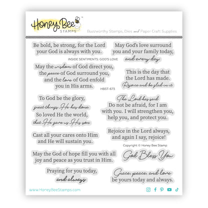 Inside Sentiments: God's Love - 6"x 6" Stamp Set