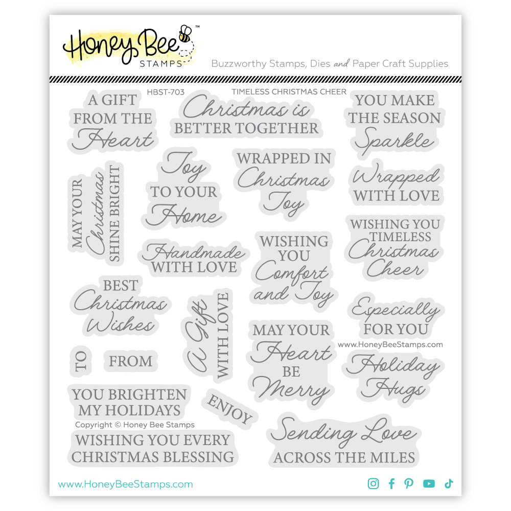 Timeless Christmas Cheer stamp set by Honey Bee Stamps