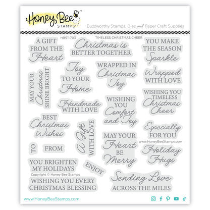 Timeless Christmas Cheer stamp set by Honey Bee Stamps
