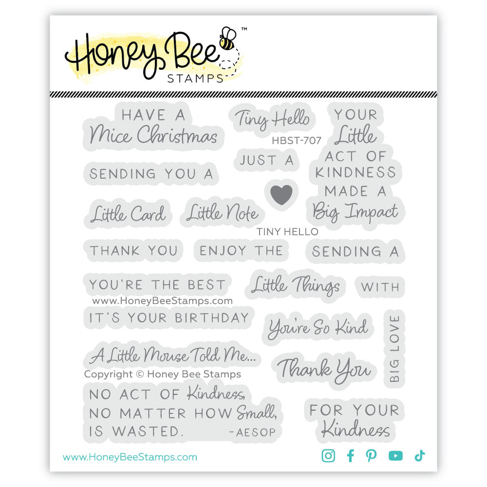 Tiny Hello stamp set by Honey Bee Stamps