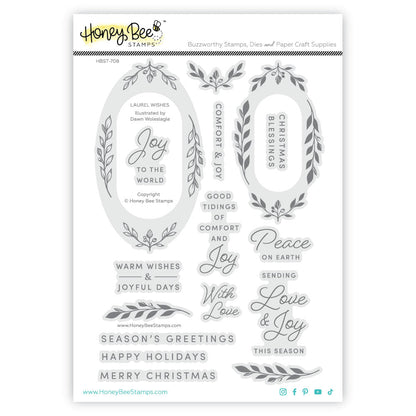 Laurel Wishes stamp set by Honey Bee Stamps