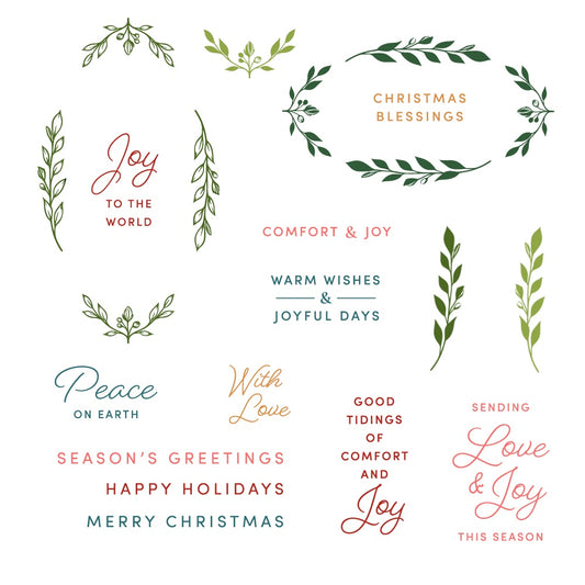 Laurel Wishes - 6x8 Photopolymer Stamp Set