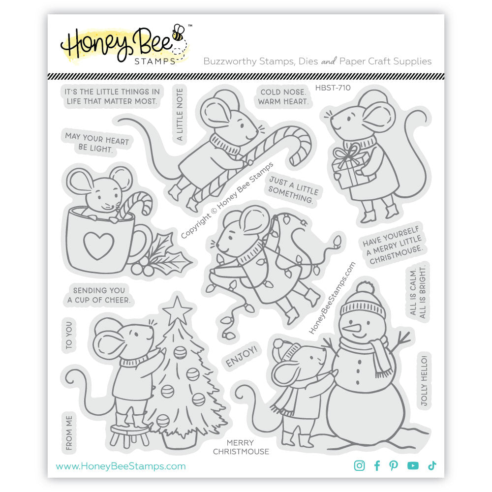 Merry Christmouse stamp set by Honey Bee Stamps