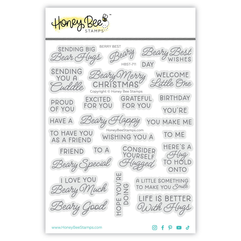 Beary Best stamp set by Honey Bee Stamps