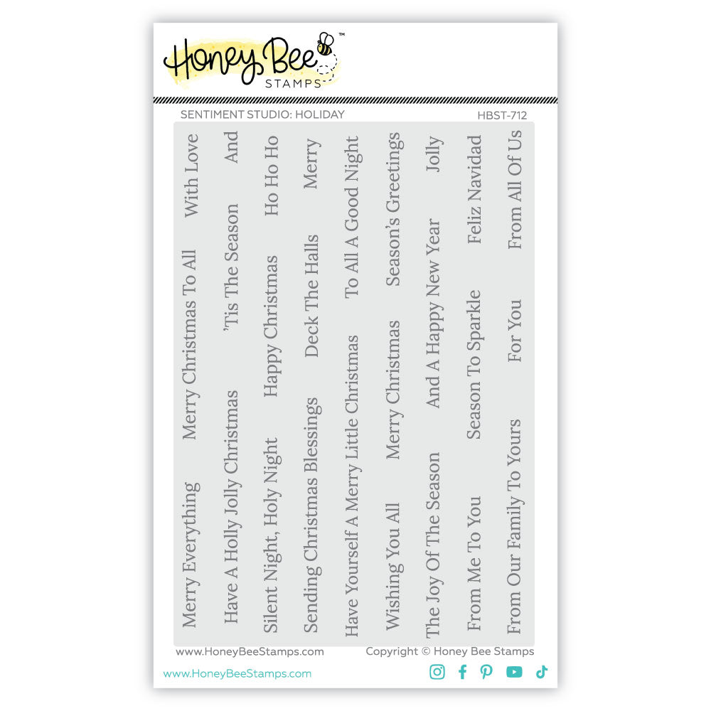 Sentiment Studio: Holiday stamp set by Honey Bee Stamps