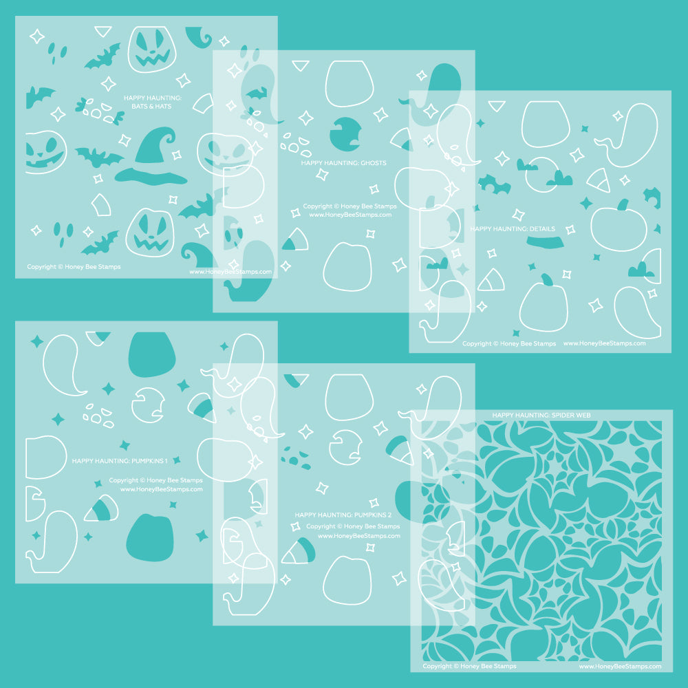 Happy Haunting - Set of 6 Background Stencil