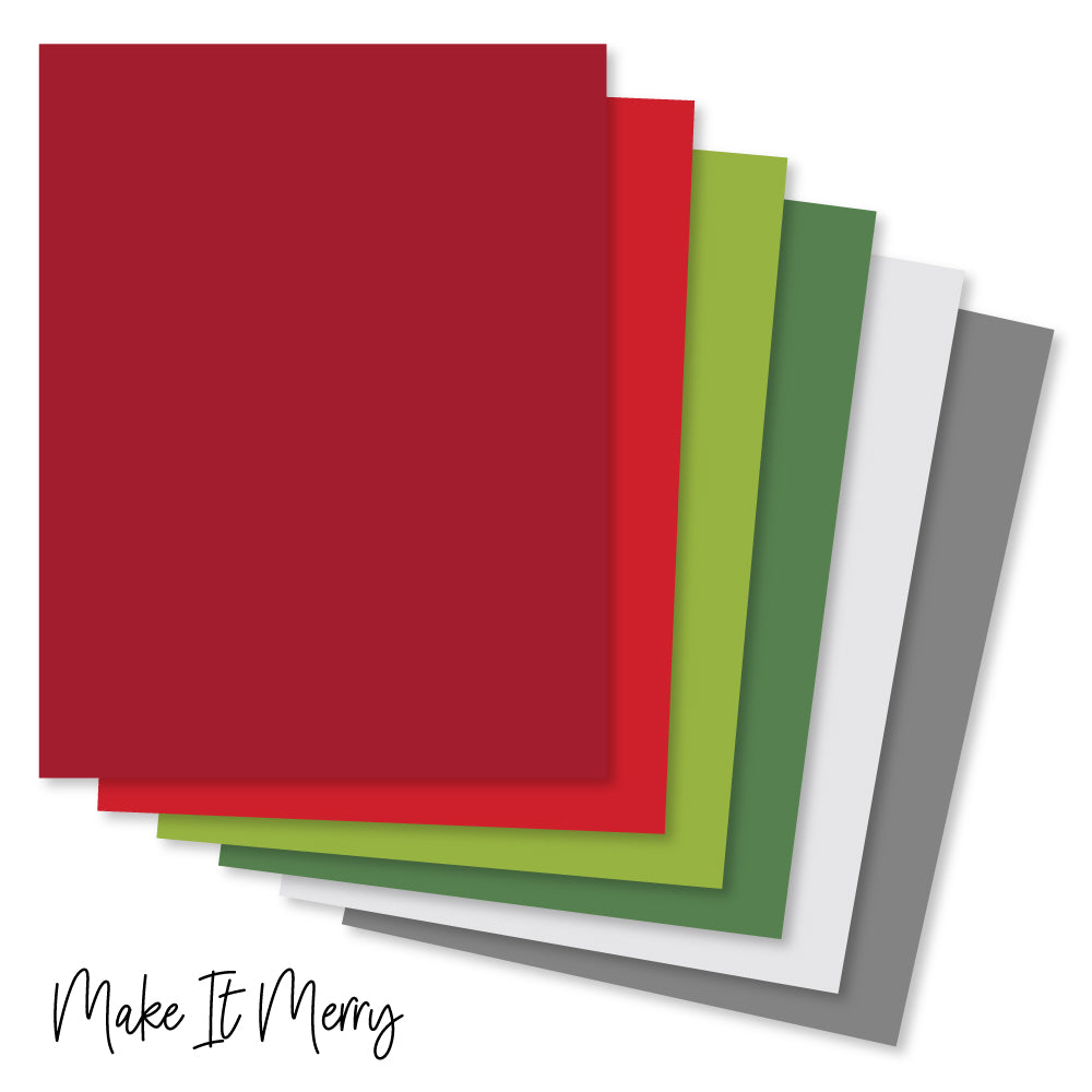 Hive Hues Collection 100lb. Solid Cardstock - 12 Sheets 8.5"x11" - Make It Merry