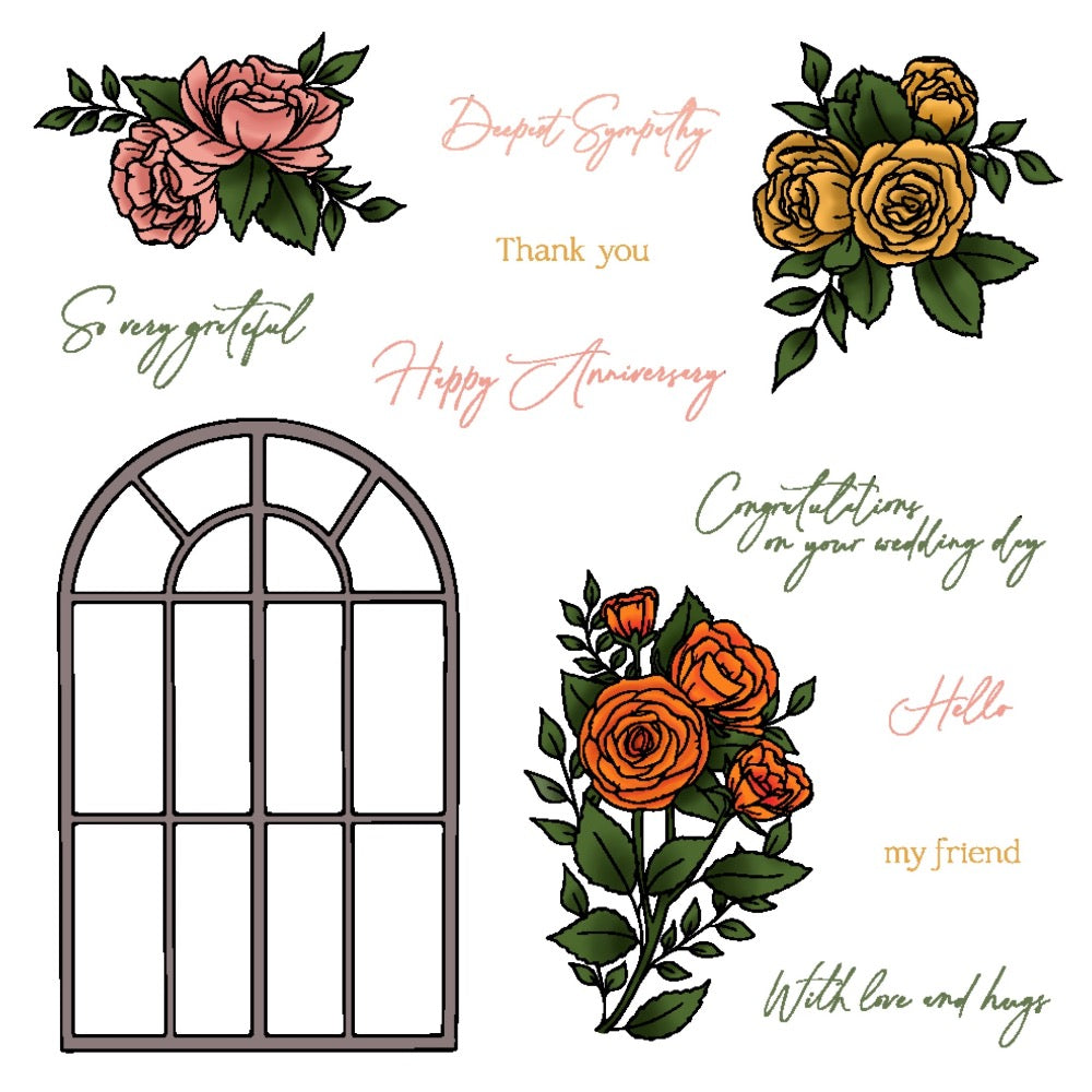 Blooming View 6x8 Stamp Set