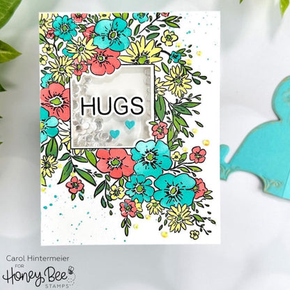 Squared Spring Florals 6x8 Stamp Set