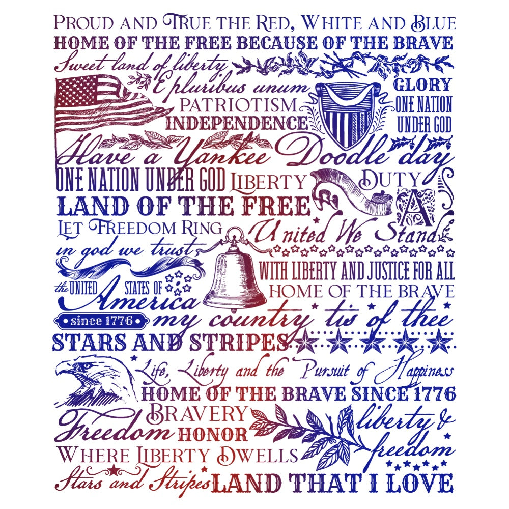 Land Of The Free - 5x6 Cling Stamp