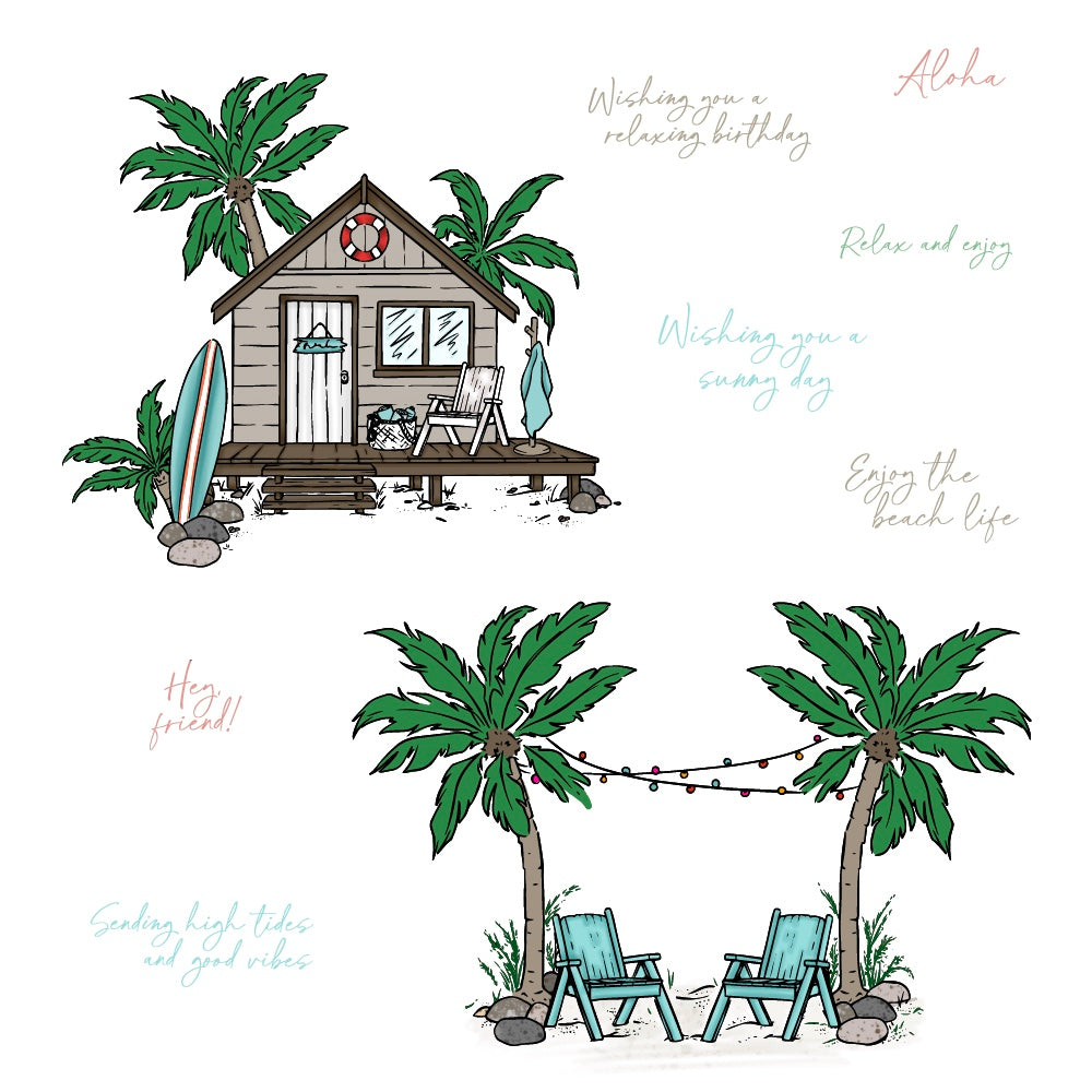 Beach Please - 6x8 Stamp Set