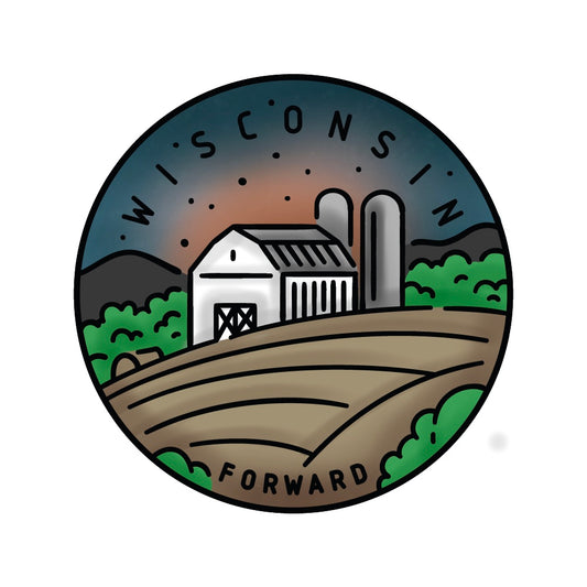 50 States Circles - 2x2 Stamp Set - Wisconsin