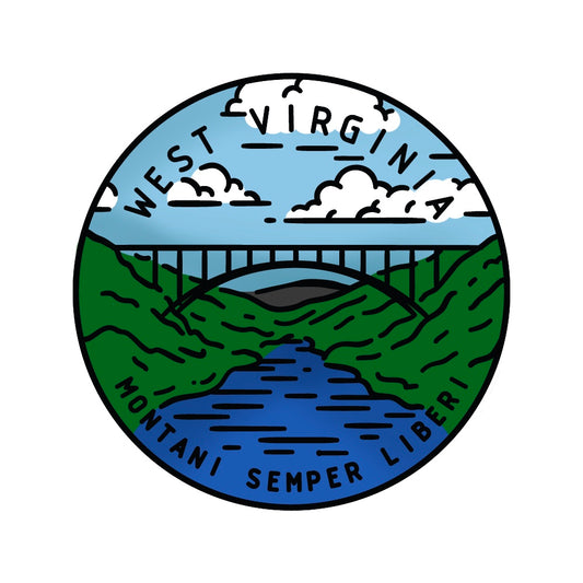 50 States Circles - 2x2 Stamp Set - West Virginia