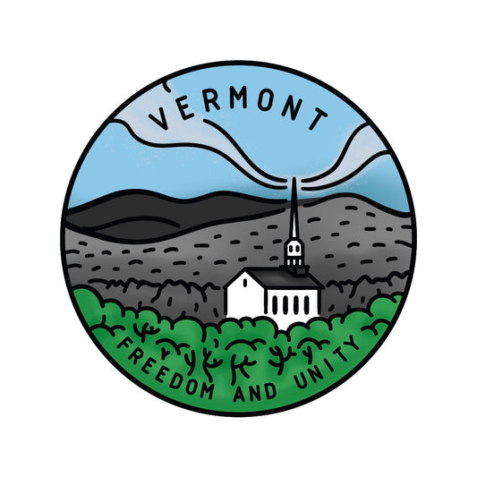 50 States Circles - 2x2 Stamp Set - Vermont