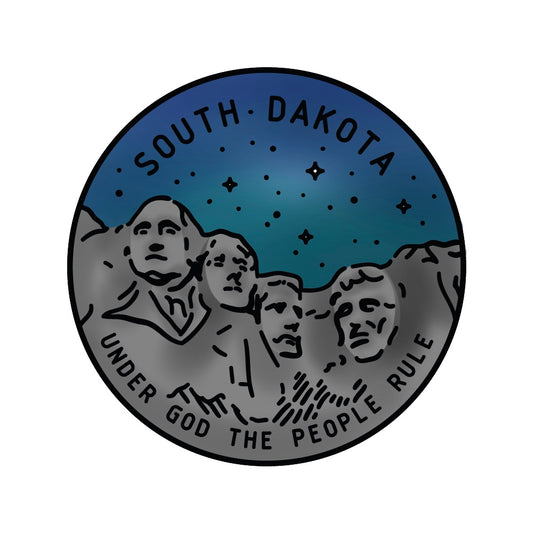 50 States Circles - 2x2 Stamp Set - South Dakota