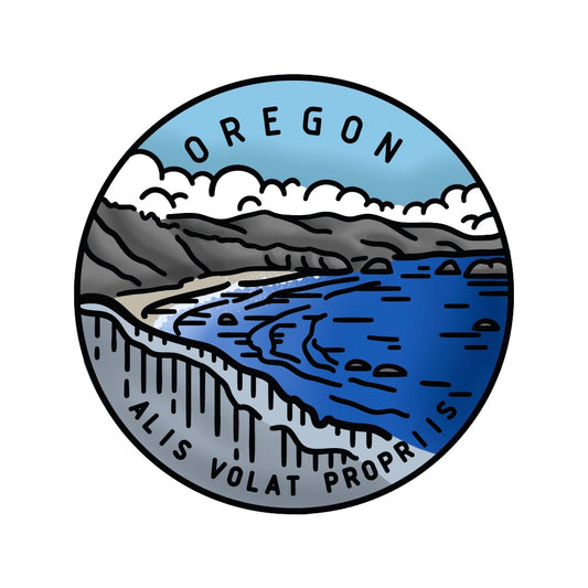 50 States Circles - 2x2 Stamp Set - Oregon