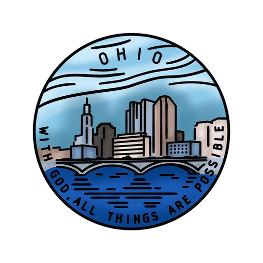 50 States Circles - 2x2 Stamp Set - Ohio